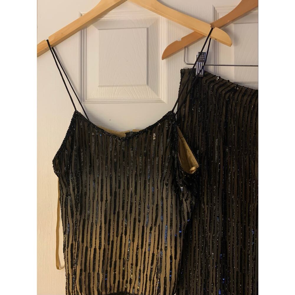 Cache Women’s VTG 90’s Silk Ombré Sequined Set Size Large - Picture 3 of 8